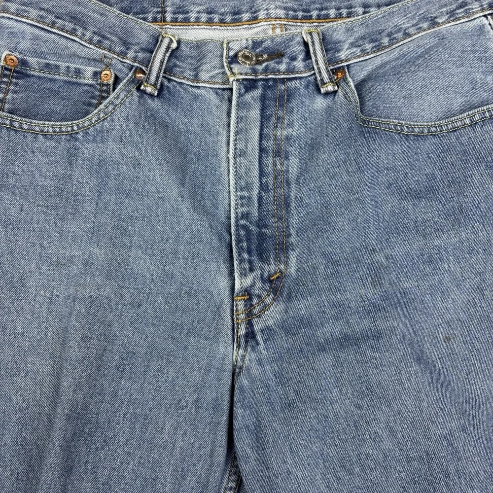 Levis 550 Jeans Mens 33x34 Relaxed Straight Light Wash Blue Denim‎ Casual Y2K